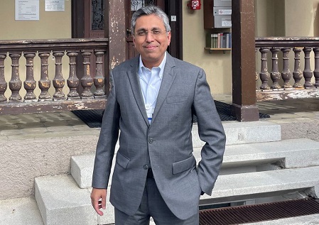 Anish Shah, Chief Executive Officer (CEO) of India's Mahindra Group, poses for a picture after an interview with Reuters ahead of the World Economic Forum (WEF) at the Alpine resort of Davos, Switzerland May 22, 2022. REUTERS/Aditya Kalra